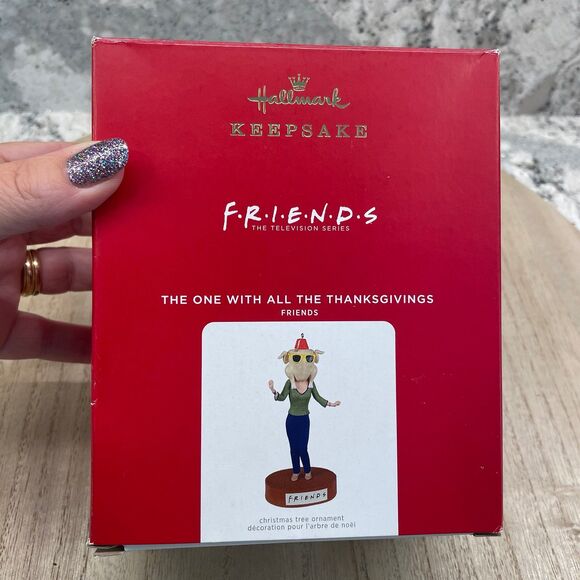 Hallmark FRIENDS Monicca w/ Turkey on Head Christmas Tree Ornament Thanksgivings - Picture 5 of 7